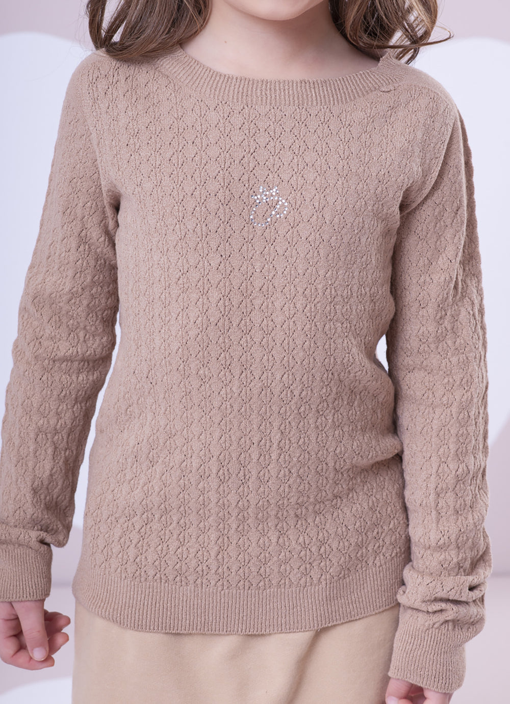Blusa Tricot Sem Costura Rendada
