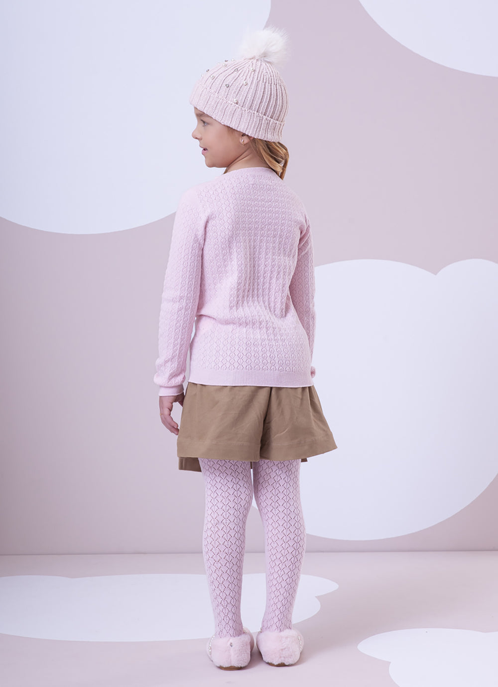 Meia Calça Tricot Rendada