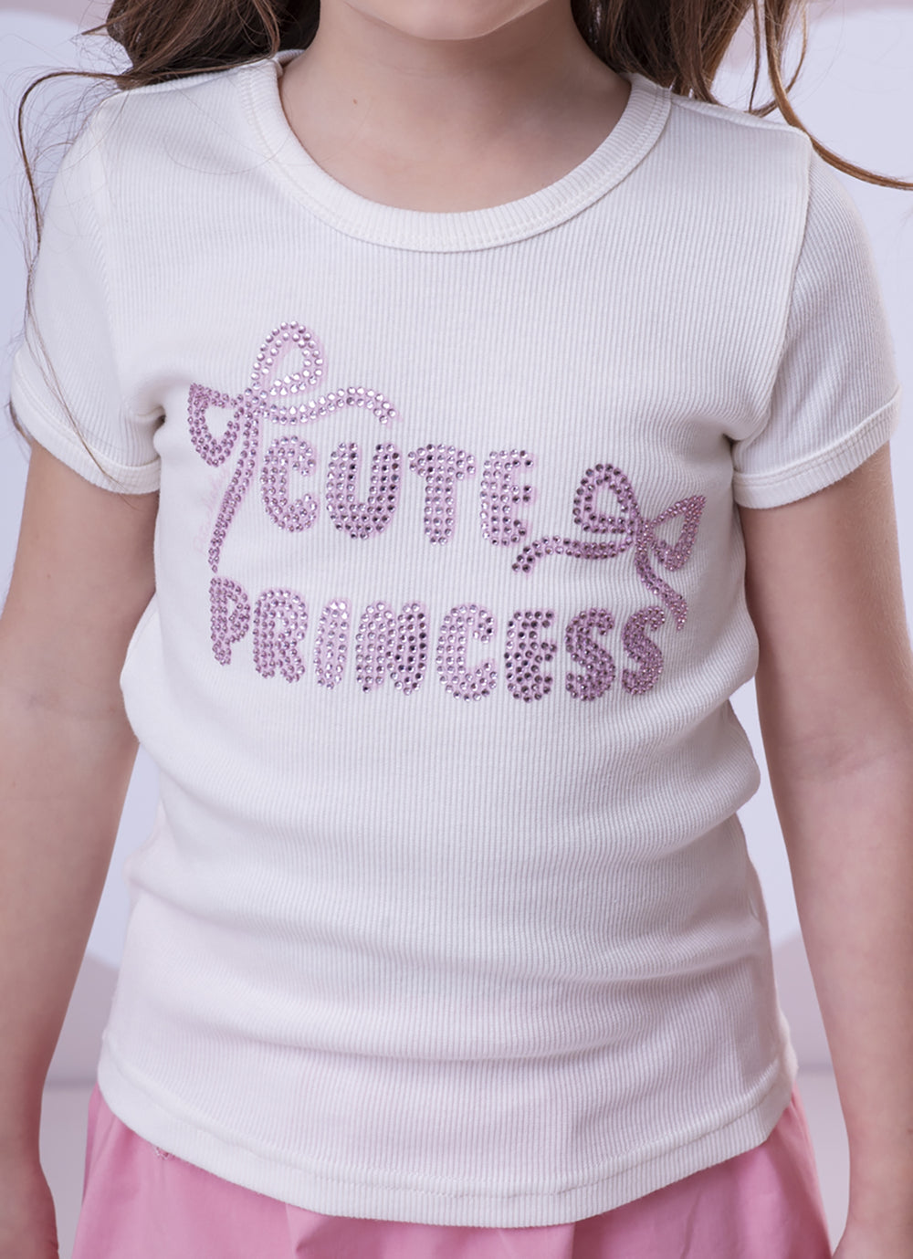 Conjunto Blusa Ribana Princess Saia Short Laçinhos