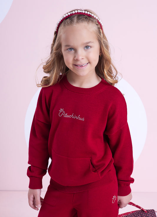 Blusa Tricot Canguru Pituchinhus Cristal