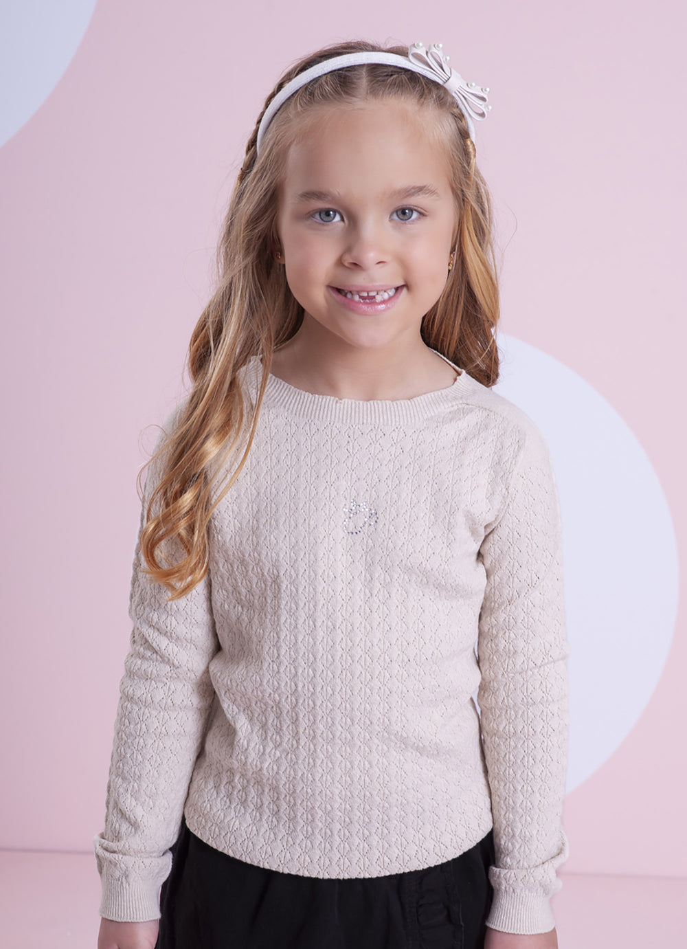 Blusa Tricot Sem Costura Rendada
