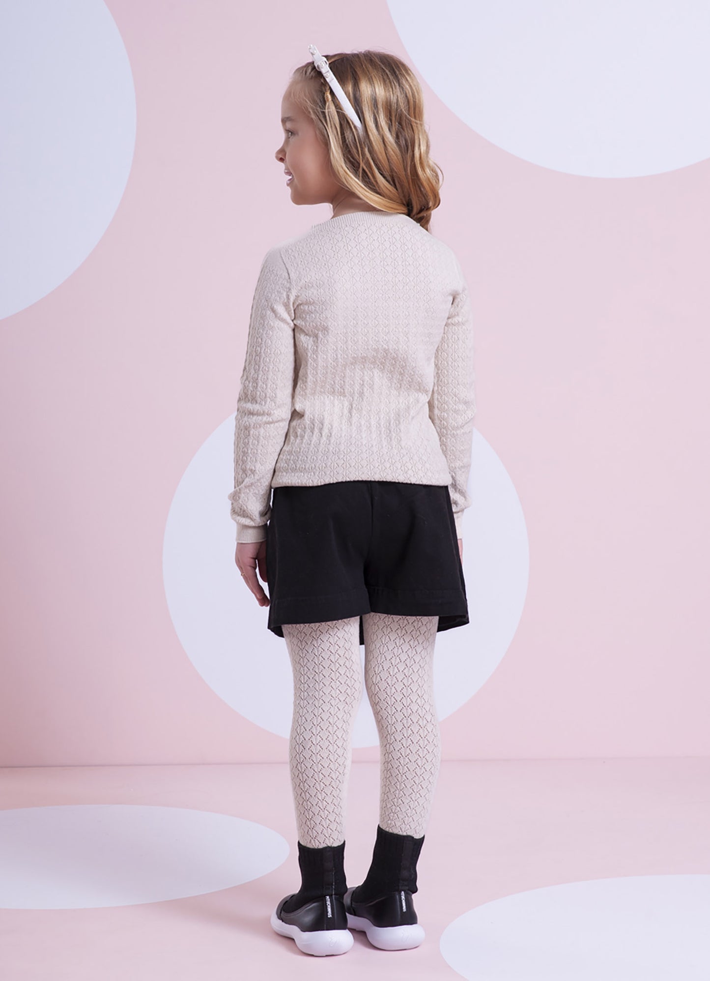 Meia Calça Tricot Rendada