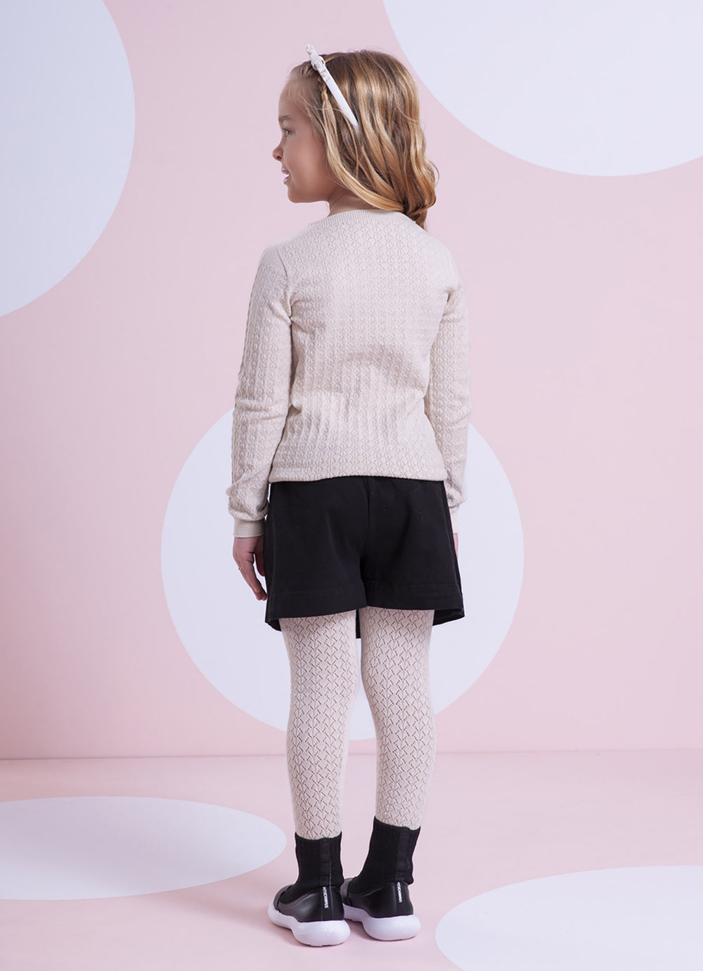 Meia Calça Tricot Rendada