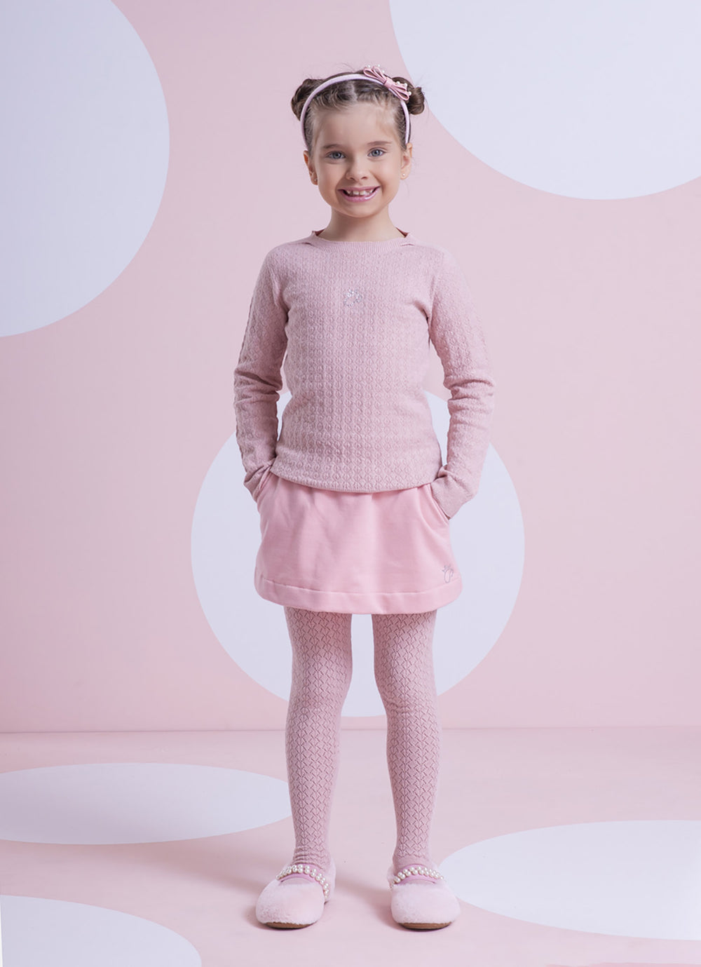 Meia Calça Tricot Rendada