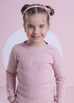 Blusa Tricot Sem Costura Rendada