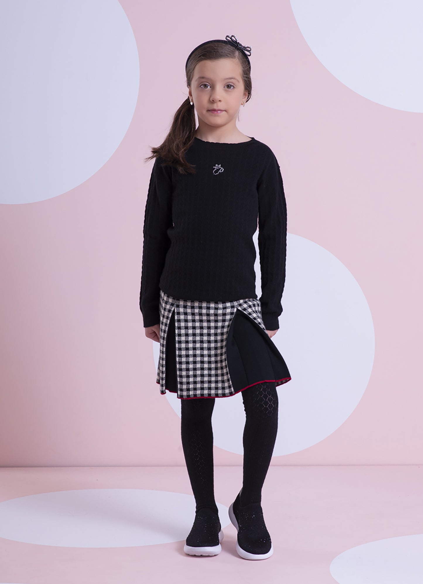 Meia Calça Tricot Rendada