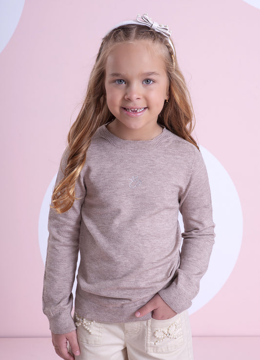 Blusa Tricot Meia Malha Sem Costura P Cristal