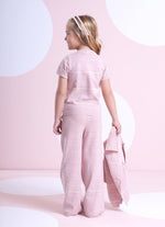 Blusa Tricot Manga Curta Mix de Pontos