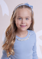 Arco Laço Duplo Courino Com Pérolas