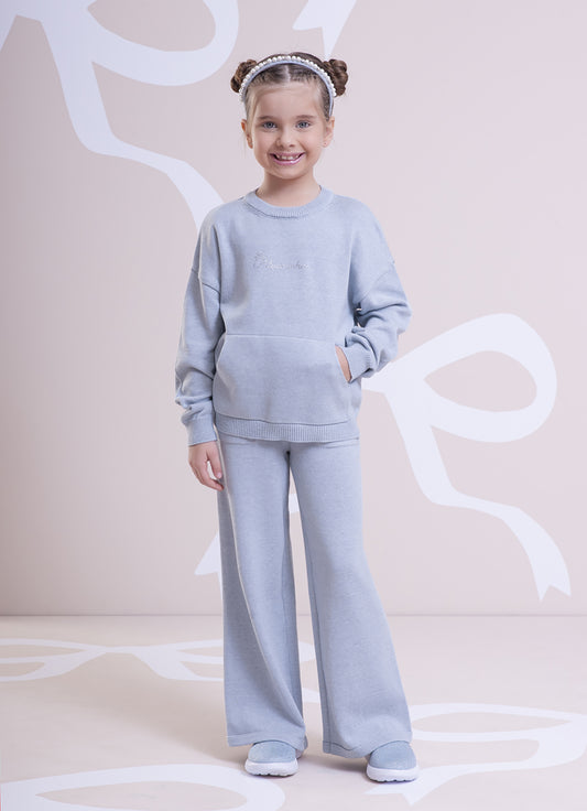 Calça Tricot Reta P Cristal