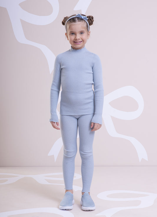 Legging Tricot Canelada Sem Costura