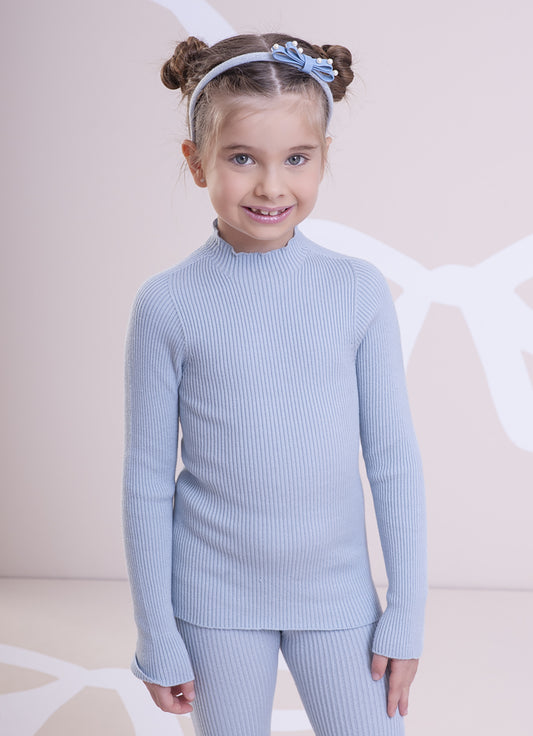 Blusa Tricot Canelada Sem Costura P Cristal