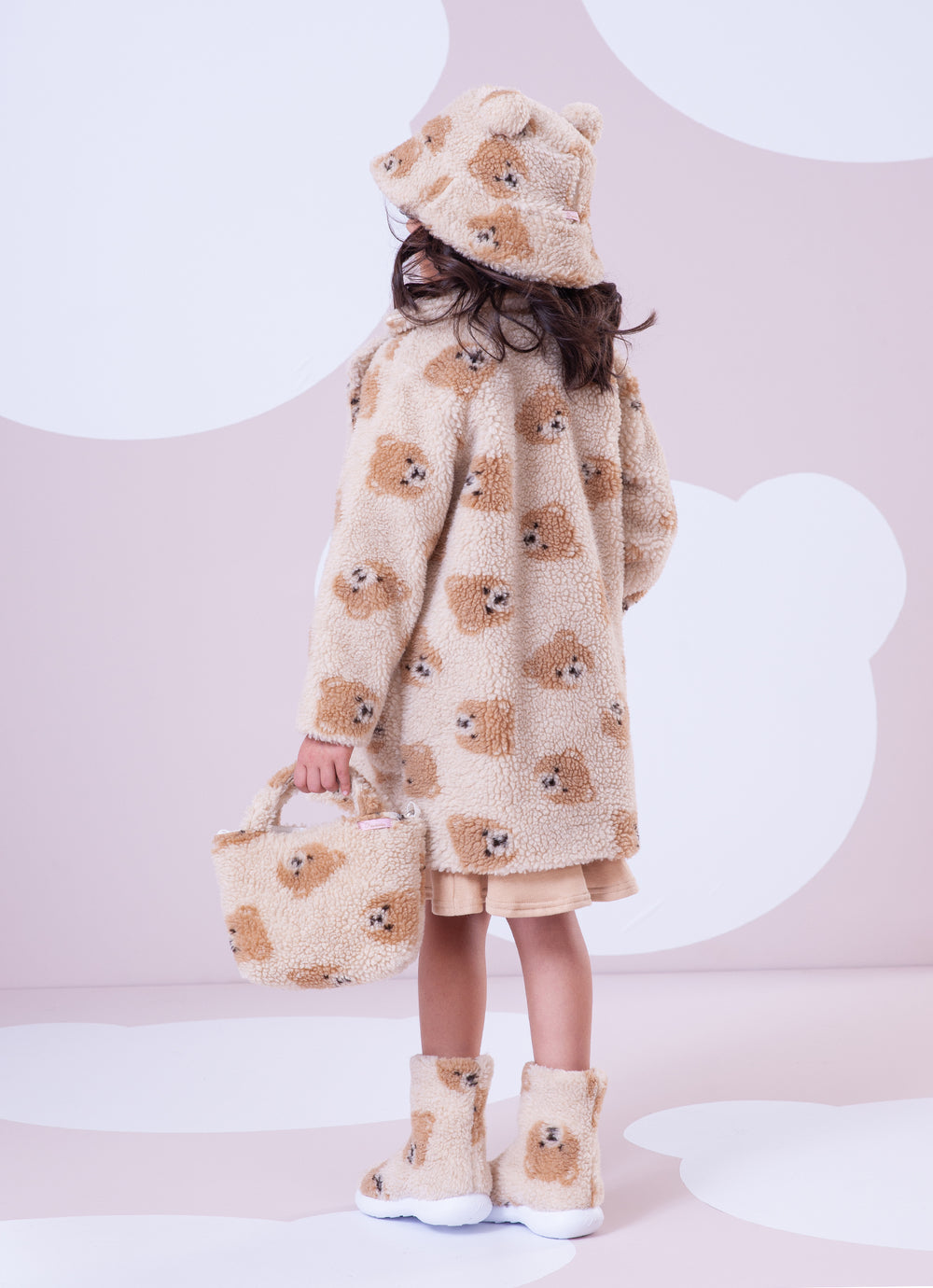 Maxi Casaco Teddy Rosto Ursinhas