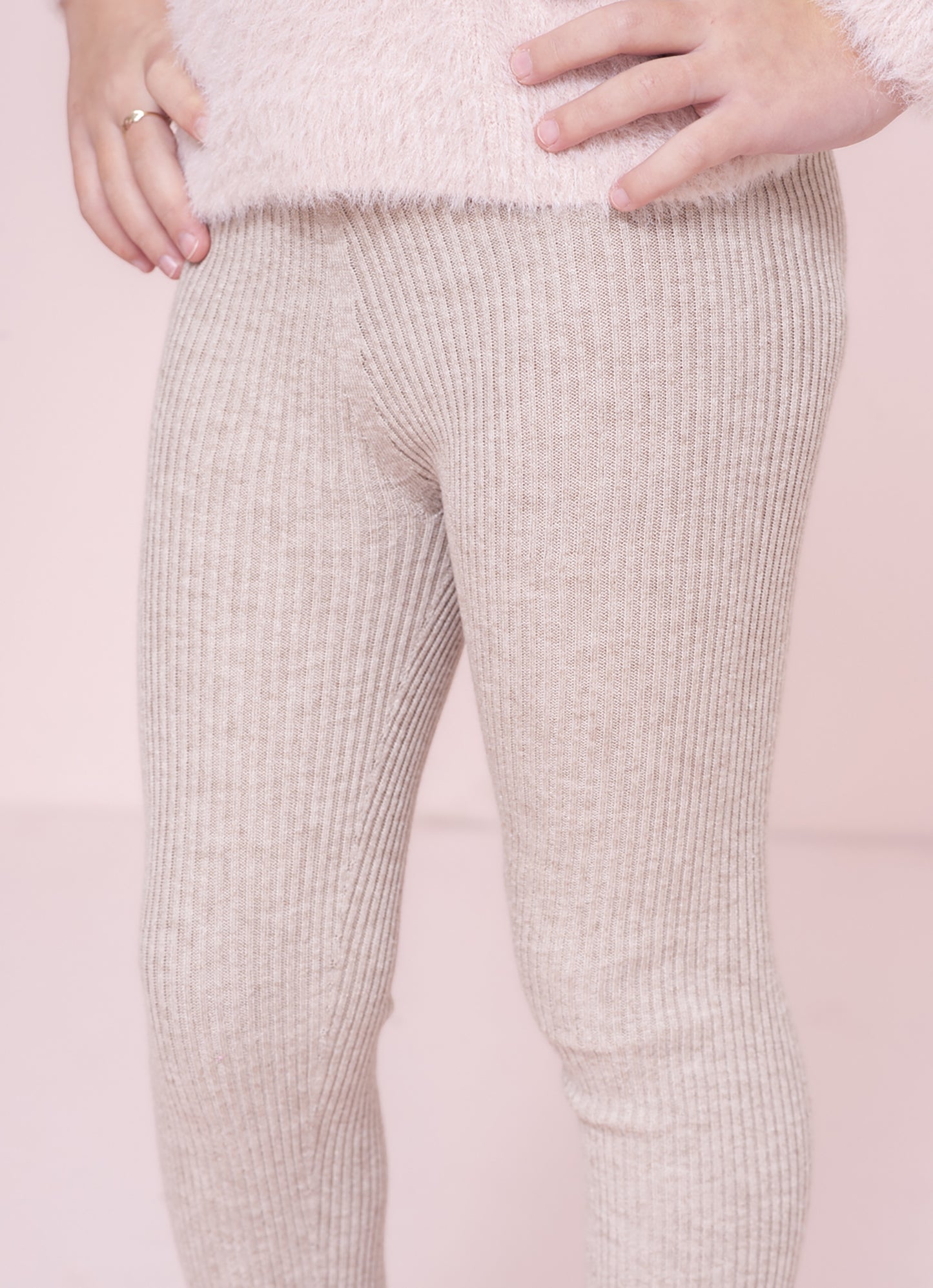 Legging Tricot Canelada Sem Costura