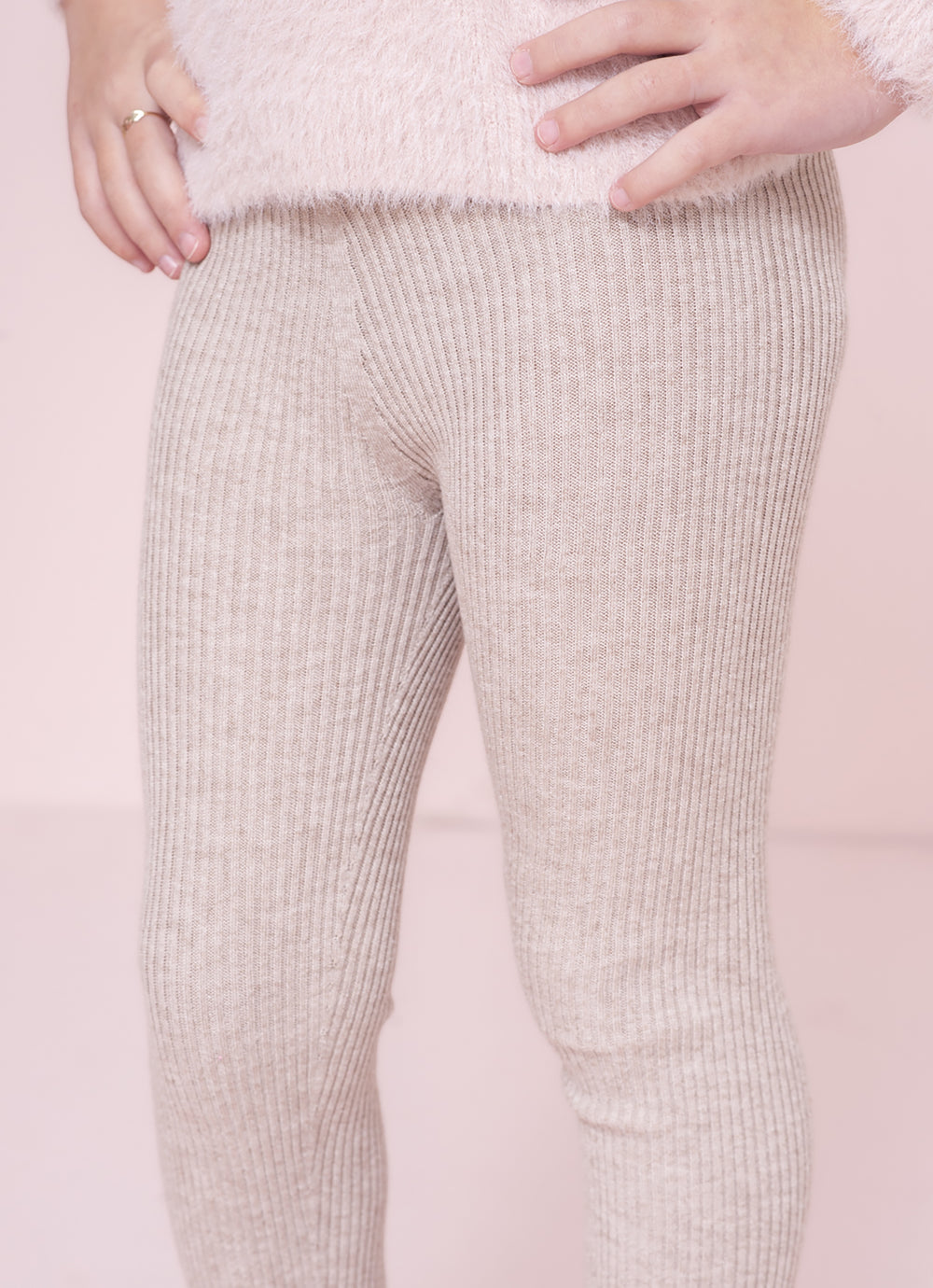 Legging Tricot Canelada Sem Costura