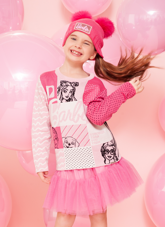 Saia Short Tule Babado Barbie