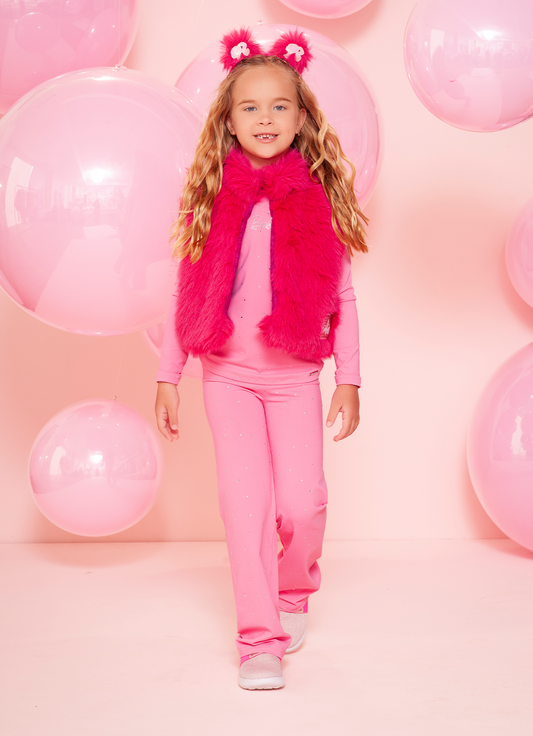 Calça Reta Light Cristais Barbie