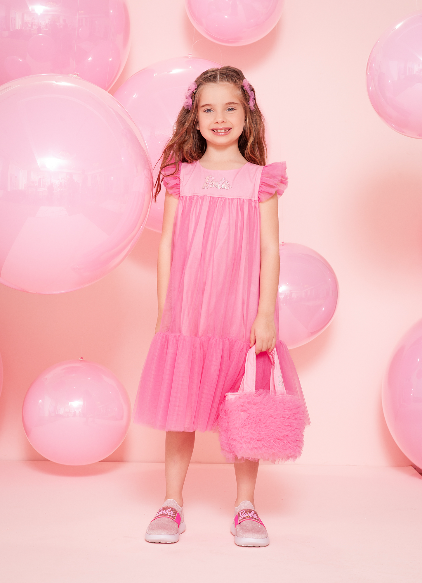 Bolsa Tule Babados Barbie