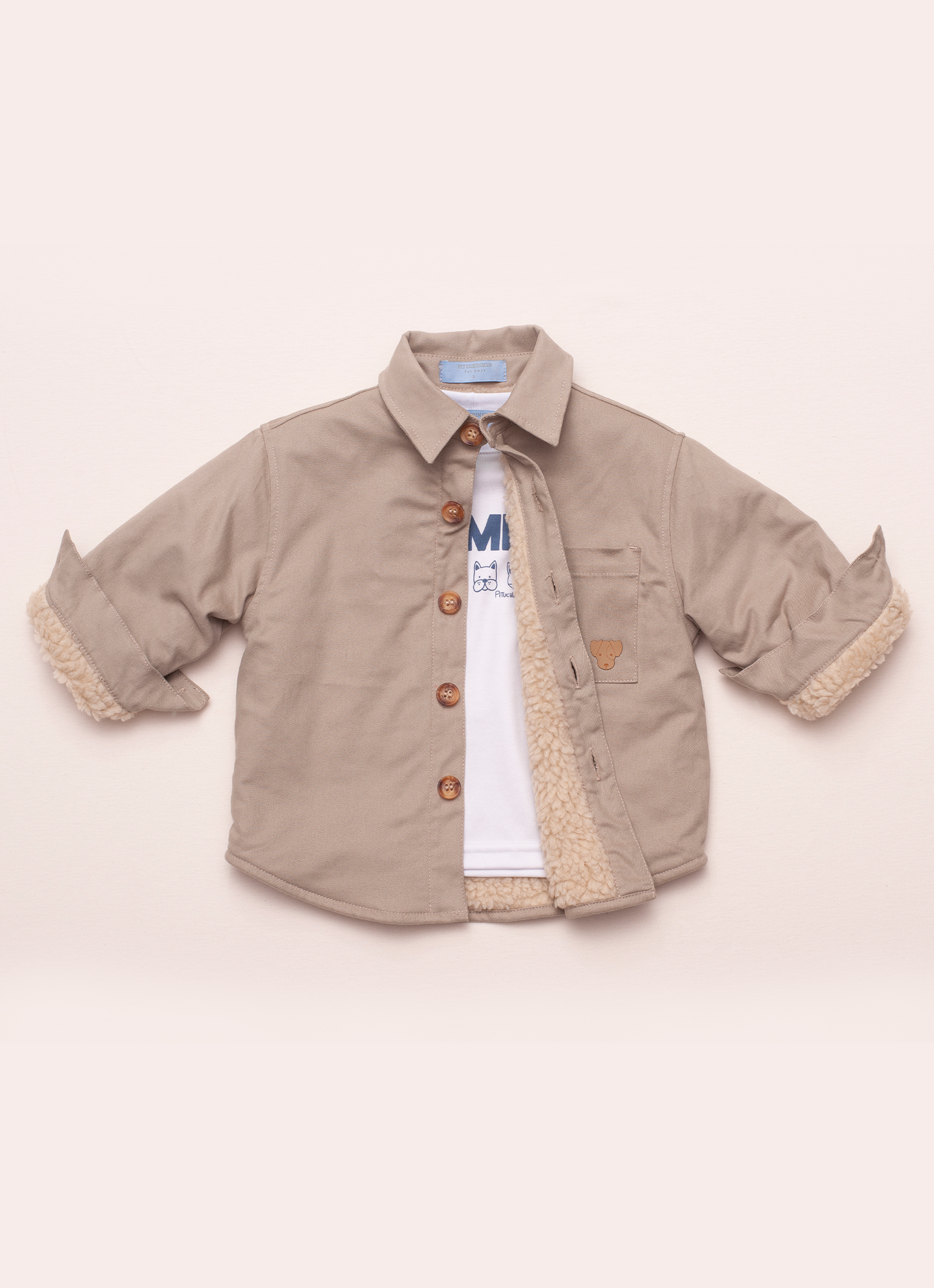 Camisa Sarja Forro Pele Carneirinho For Boys