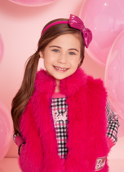 Arco Laço Puffer Malha Foil Barbie