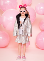 Jaqueta Puffer Foil Prata Barbie