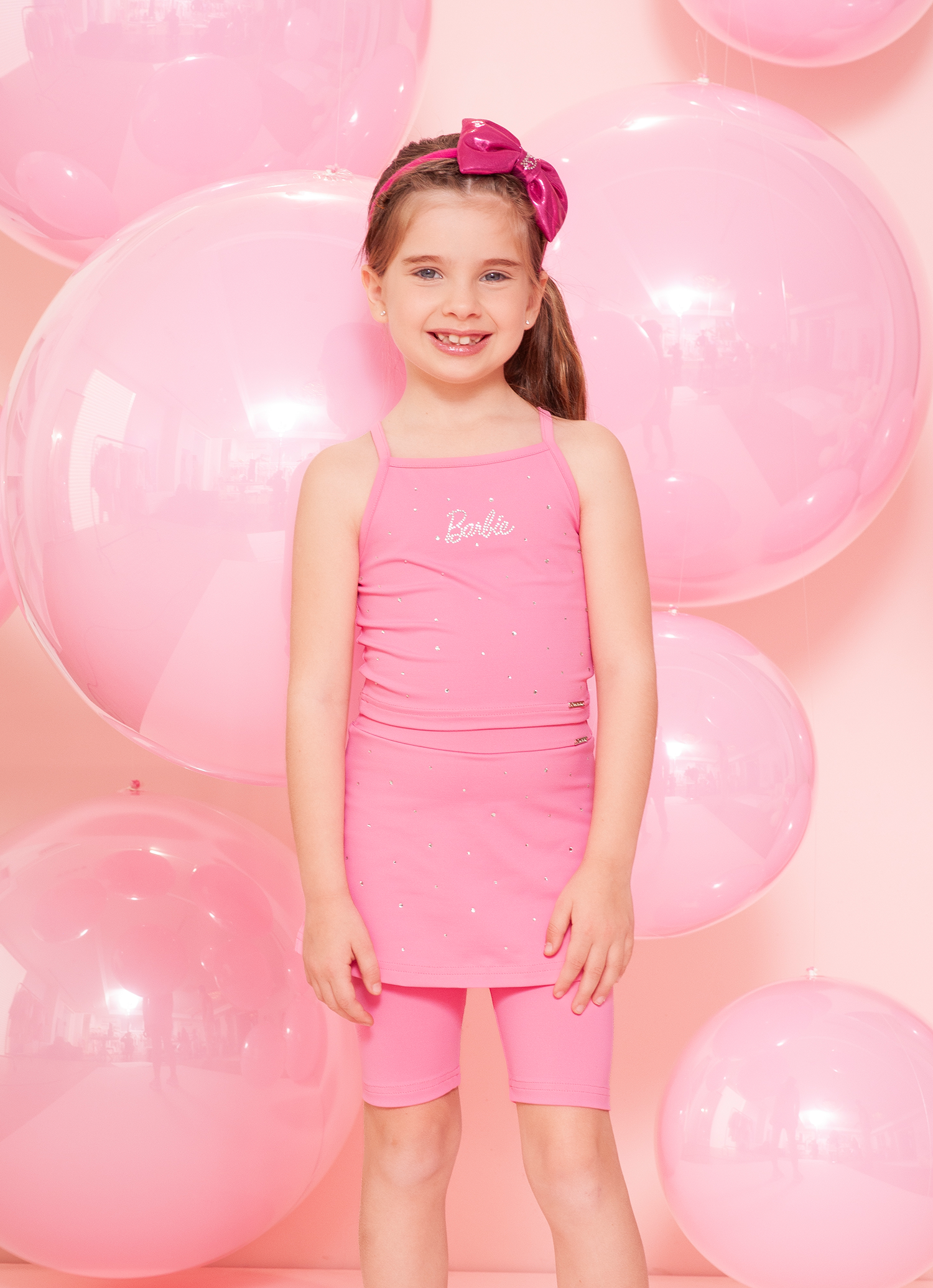 Blusa Alça Light Cristais Barbie