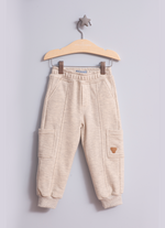 Calça Moletom Recorte e Bolsos