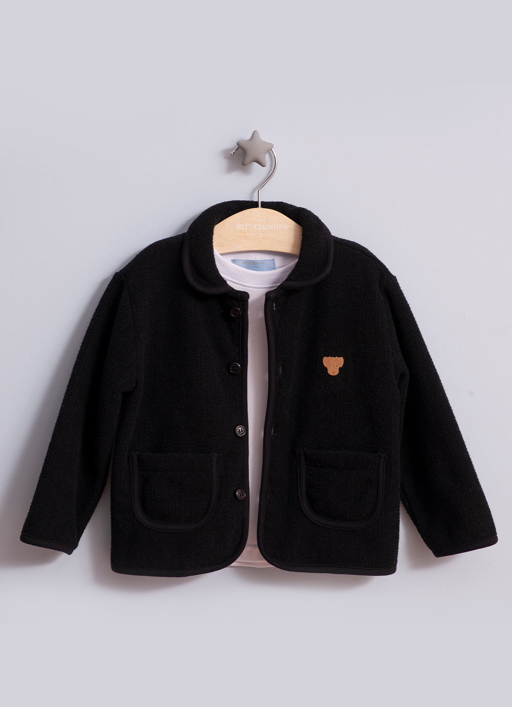 Casaco Tweed Bolsos For Boys