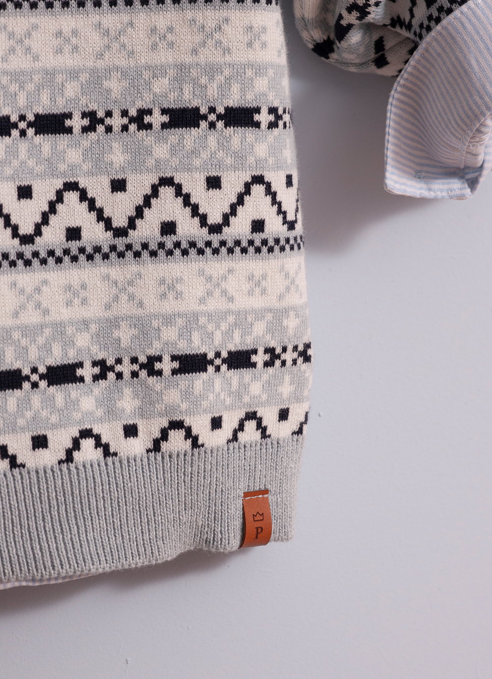 Blusa Tricot Jacquard Listrado For Boys