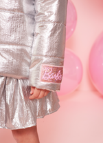 Jaqueta Puffer Foil Prata Barbie