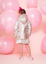 Saia Short Malha Prata Barbie