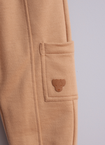 Calça Moletom Recorte e Bolsos