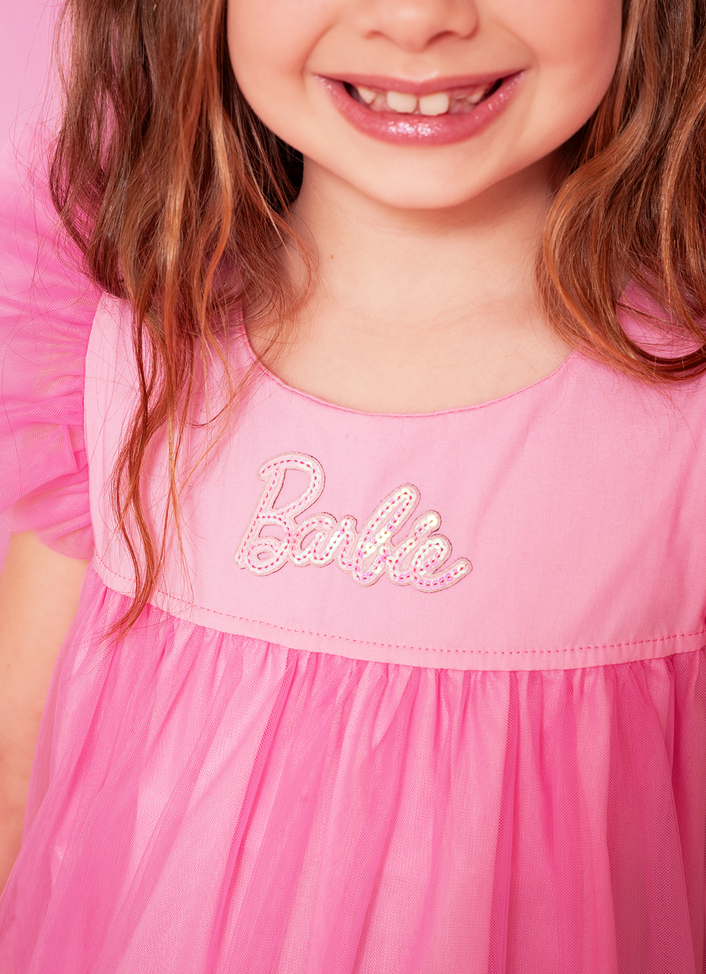 Vestido Tule Patche Barbie