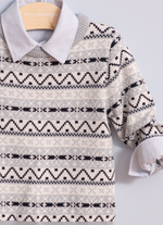 Blusa Tricot Jacquard Listrado For Boys