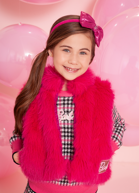 Colete Pele Fake Patches Barbie