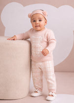 Conjunto Blusa e Legging Tricot Ursa Xadrez