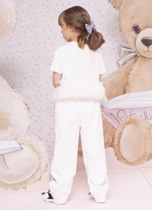 Calça Sarja Baggy Ursinhos e Laços