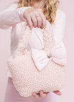 Bolsa Pele Carneirinho Laço Puffer