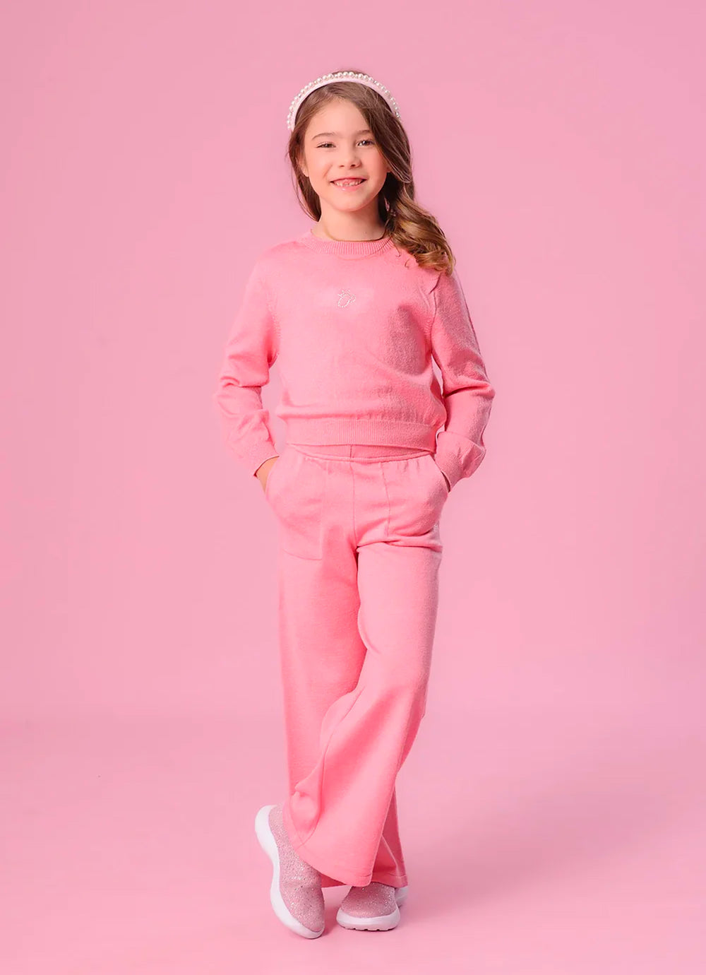Calça Tricot Reta P Cristal