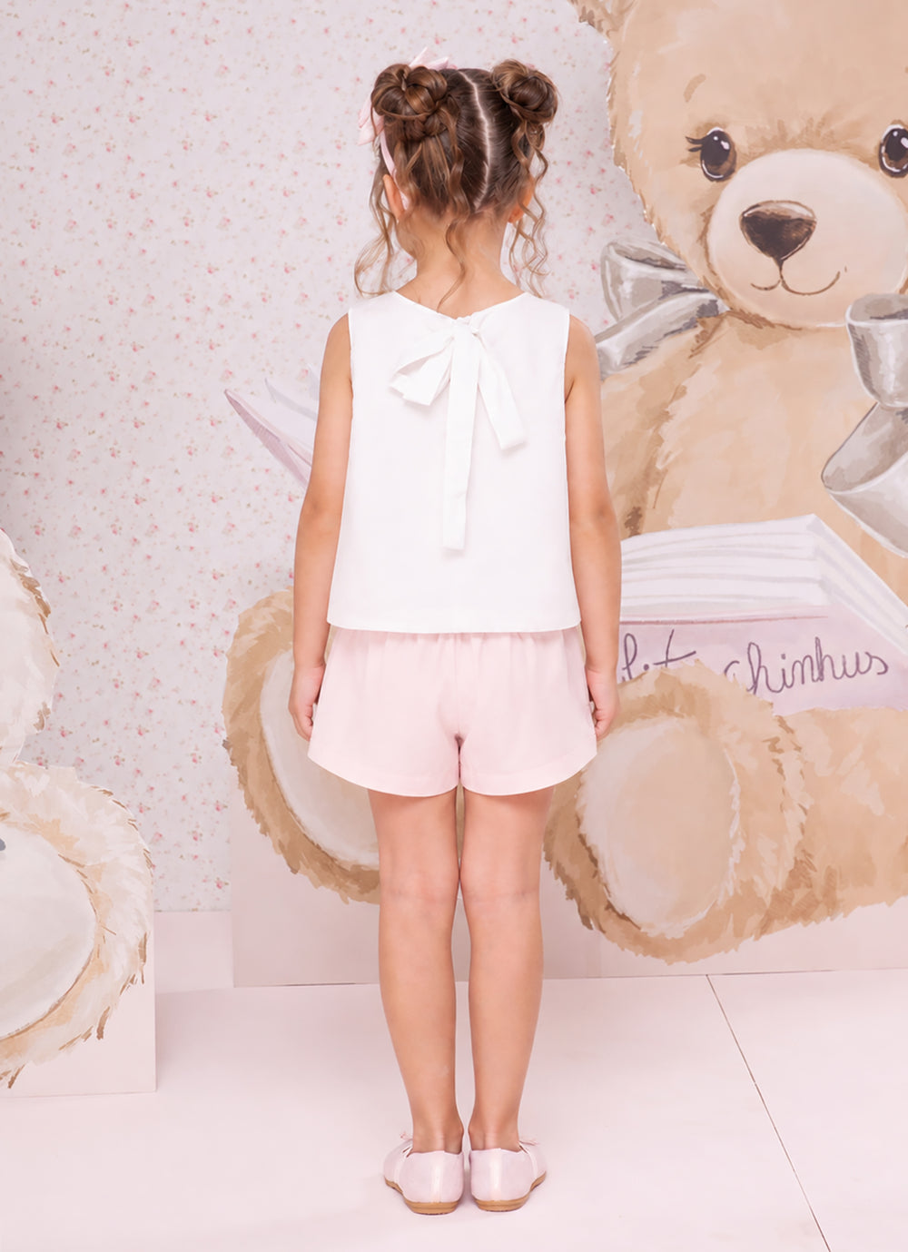 Blusa Tricoline Laço Cristais