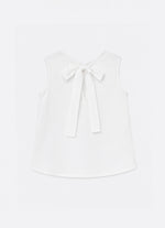 Blusa Tricoline Laço Cristais